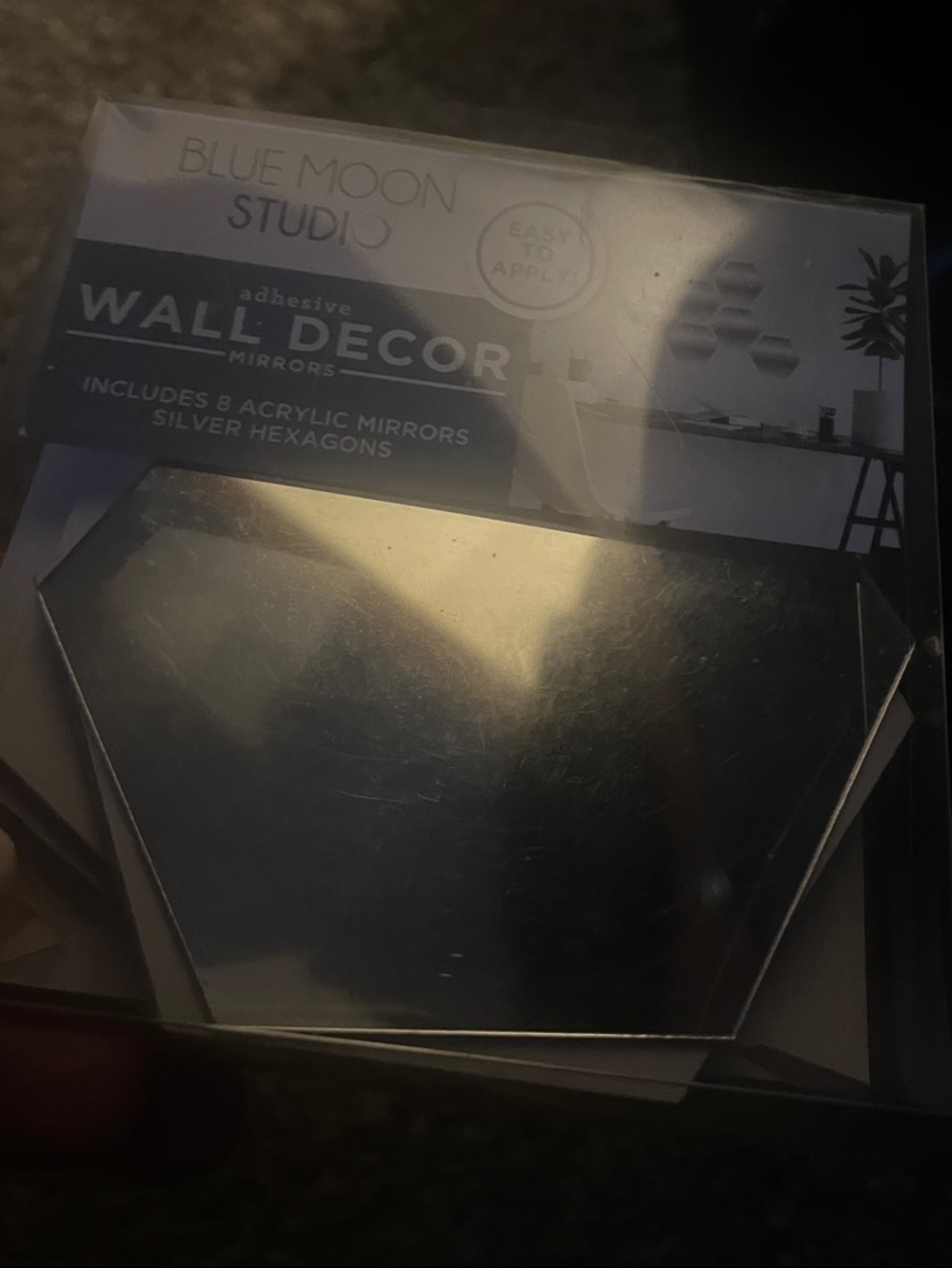 Set of mirror stickers for wall